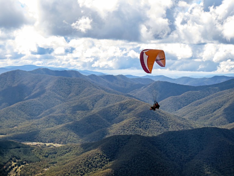 Images of Paragliding over Bright