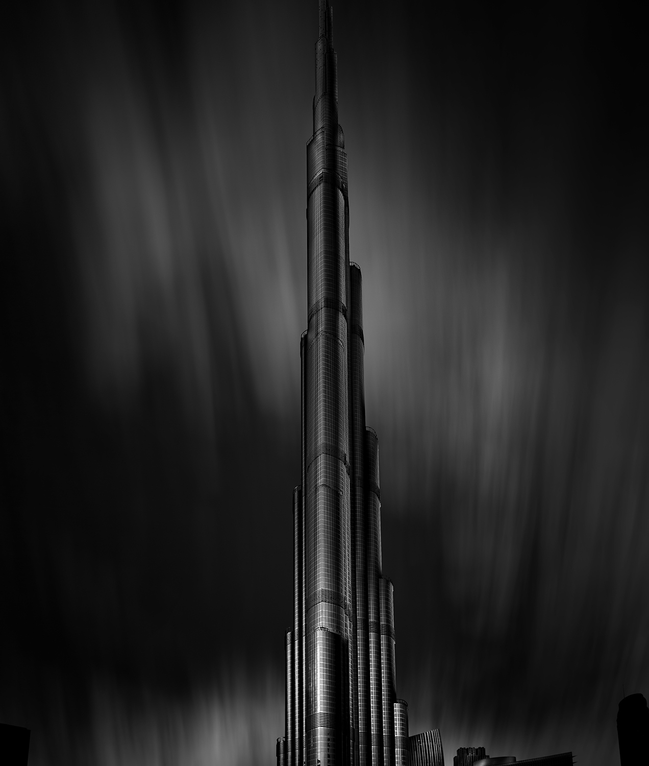 Burj Khalifa Architectural Fine Art Black and white © Michael Evans Photographer 2016 - www.michaelevansphotographer.com