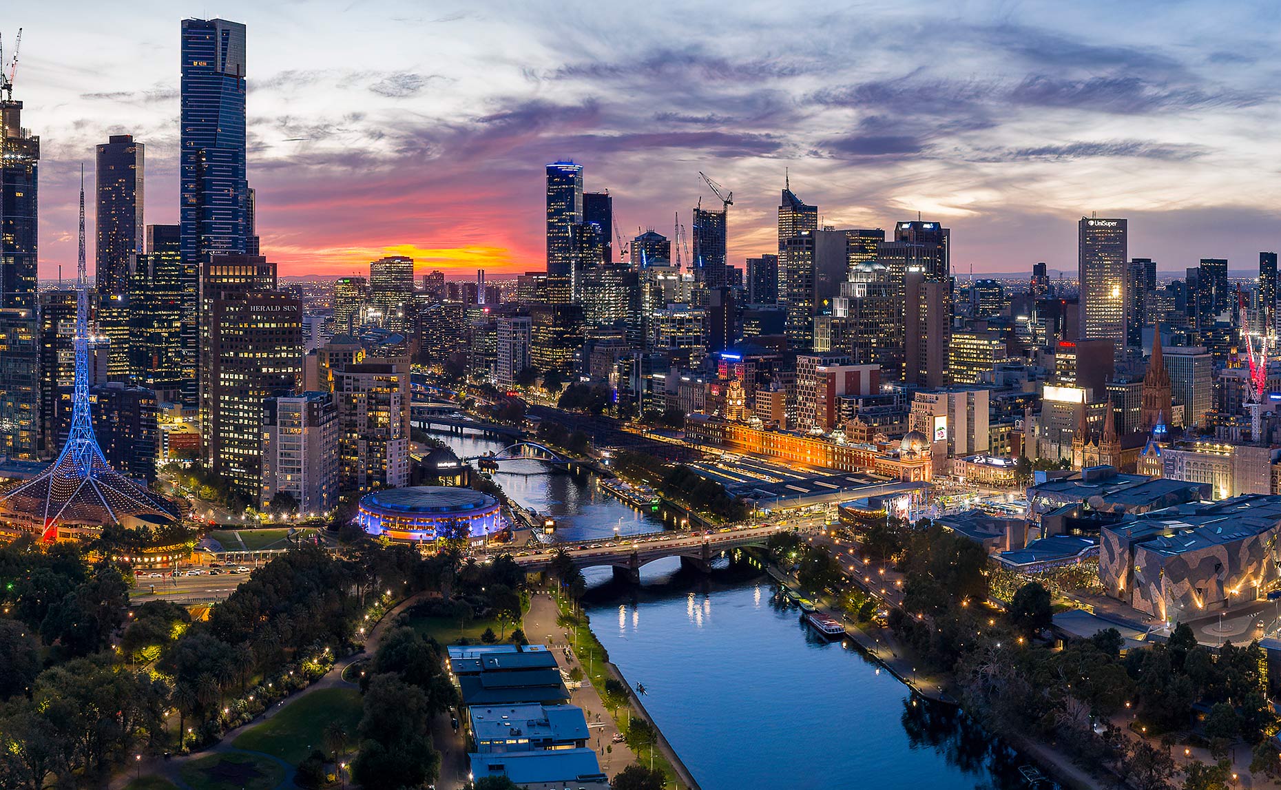 Melbourne Australia aerial view © Michael Evans Photographer 2019